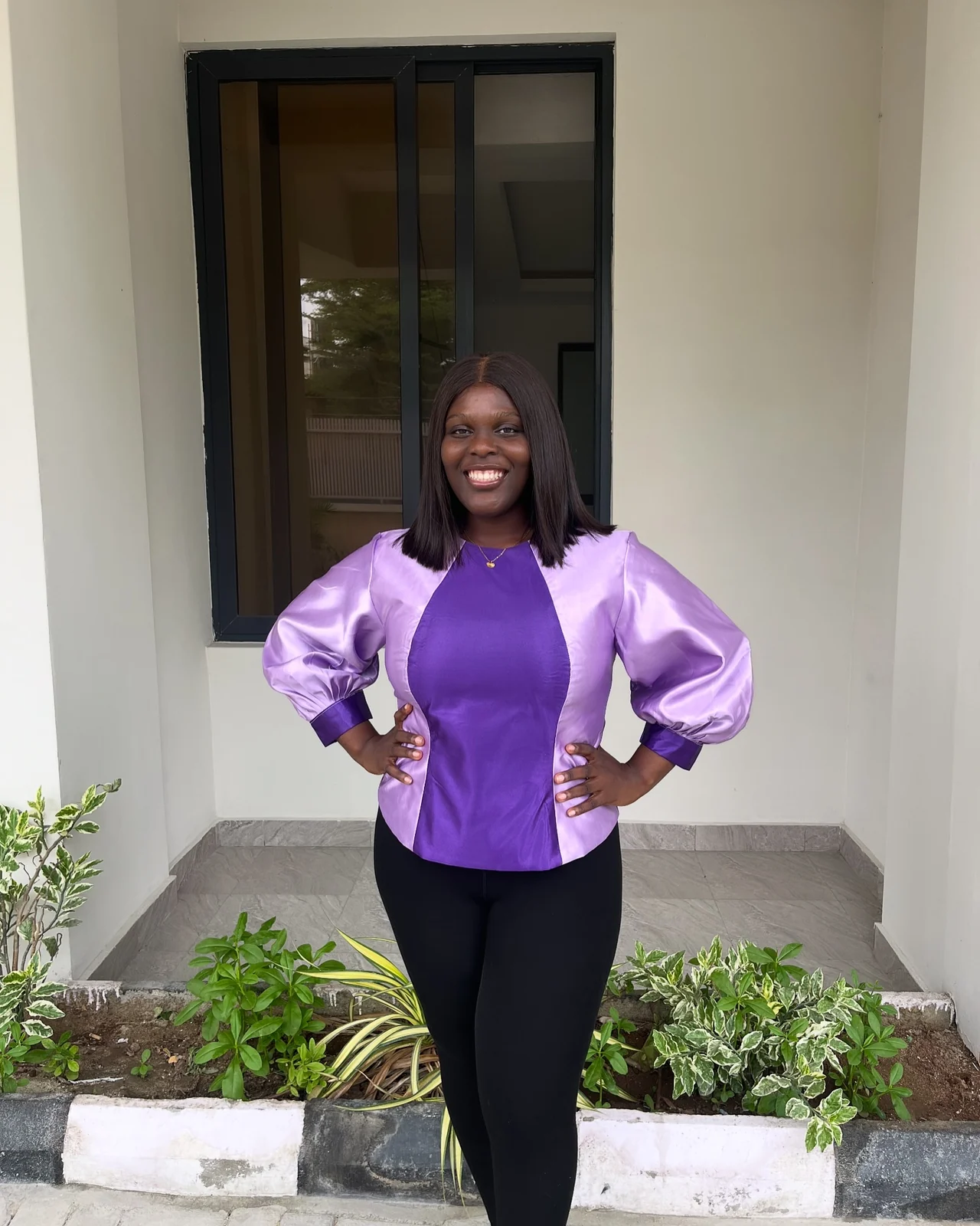 Purple Sleeve Top